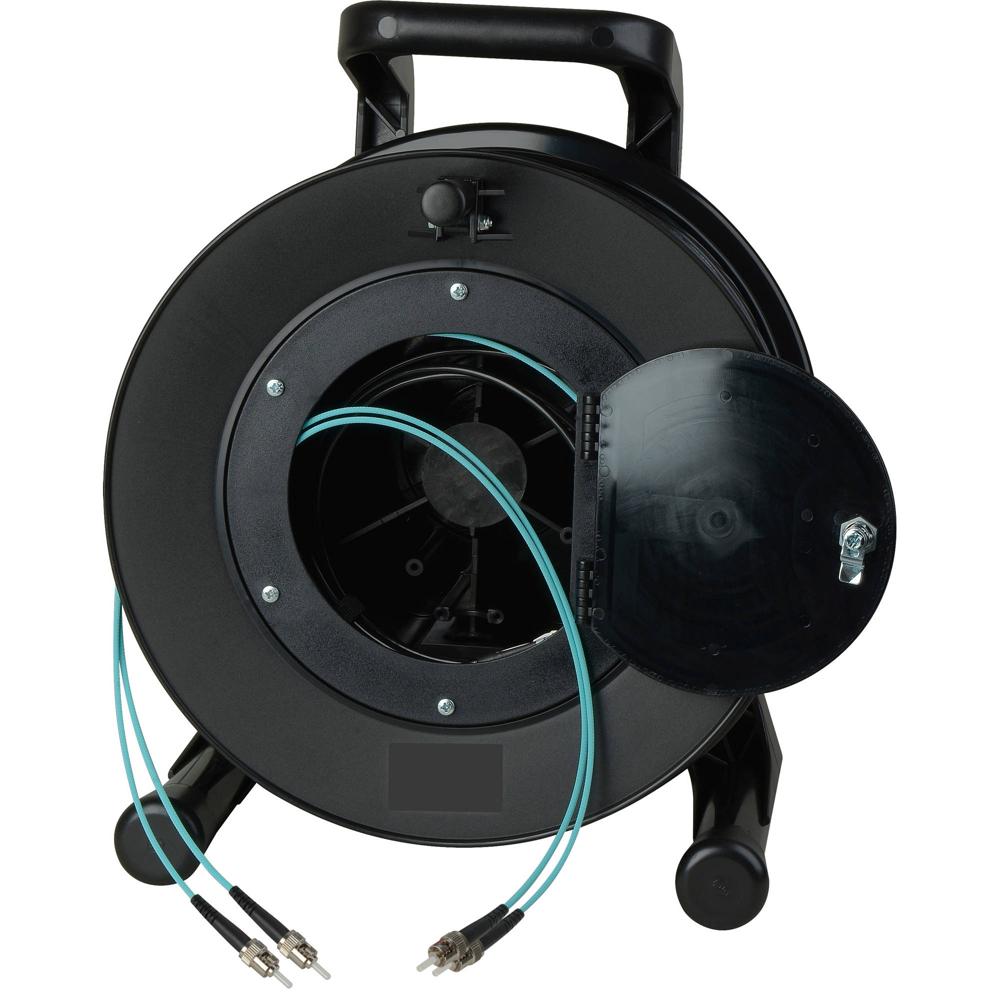 Camplex Cable de Fibra Óptica Multimodo OM3 2-Ch 328' con Conectores ST y Carrete Schill