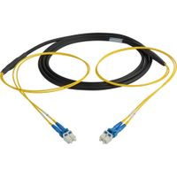 Camplex Cable de Fibra Óptica Táctico de Doble Canal LC Monomodo 100' - Resistente a Imp