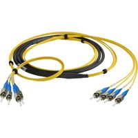 Camplex Cable de Fibra Óptica Táctico de 4 Canales ST CMX-TS 100' Monomodo, Resistente a