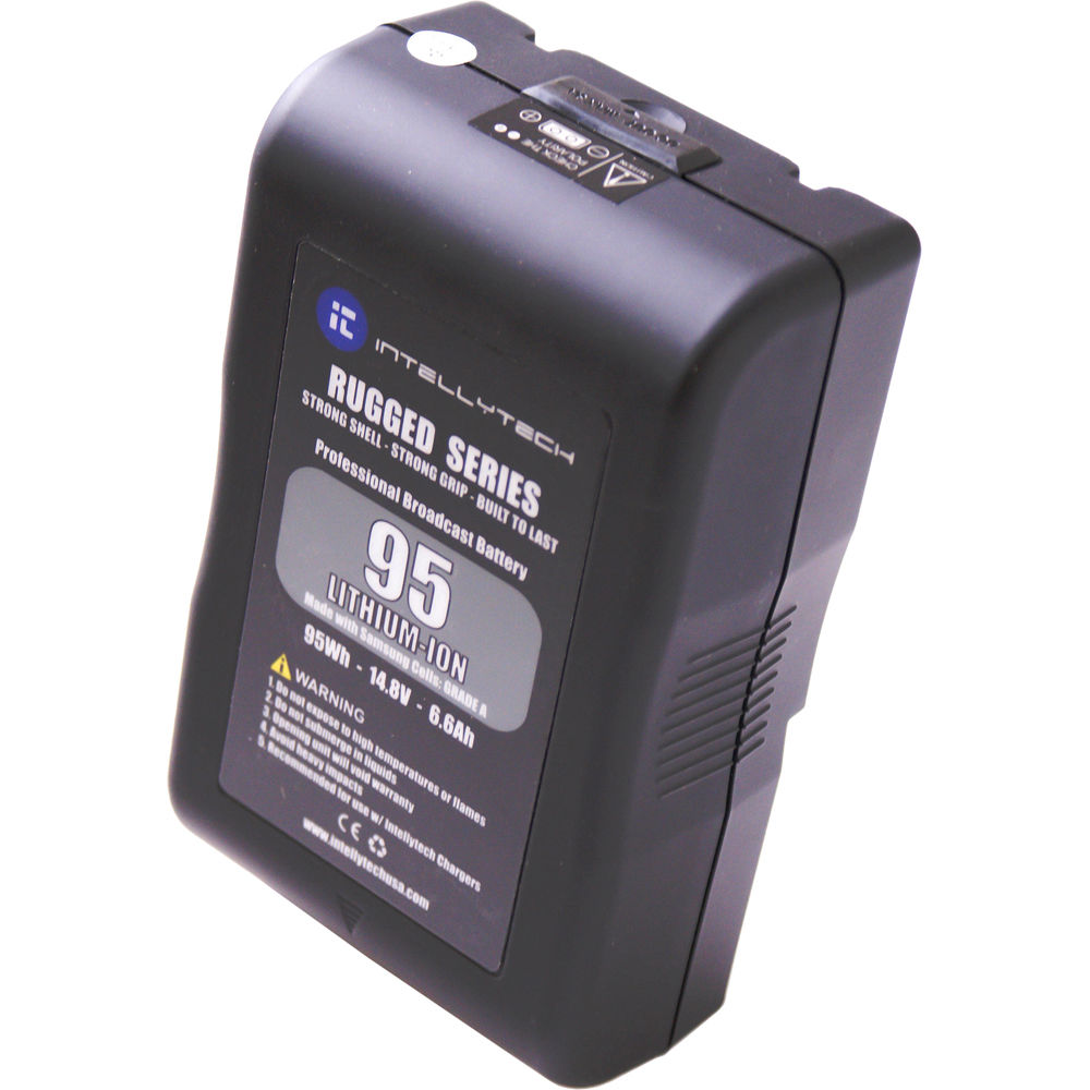 Intellytech Mini 95Wh Batería Li-Ion V-Mount Rugged Series - Compacta, 5.5 x 3.1 x 2.5"",