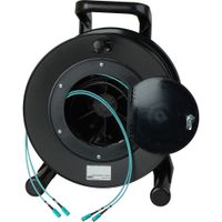 Camplex Cable de Fibra Óptica Multimodo OM3 2-Ch 1000' con Conectores SC y Carrete Schill