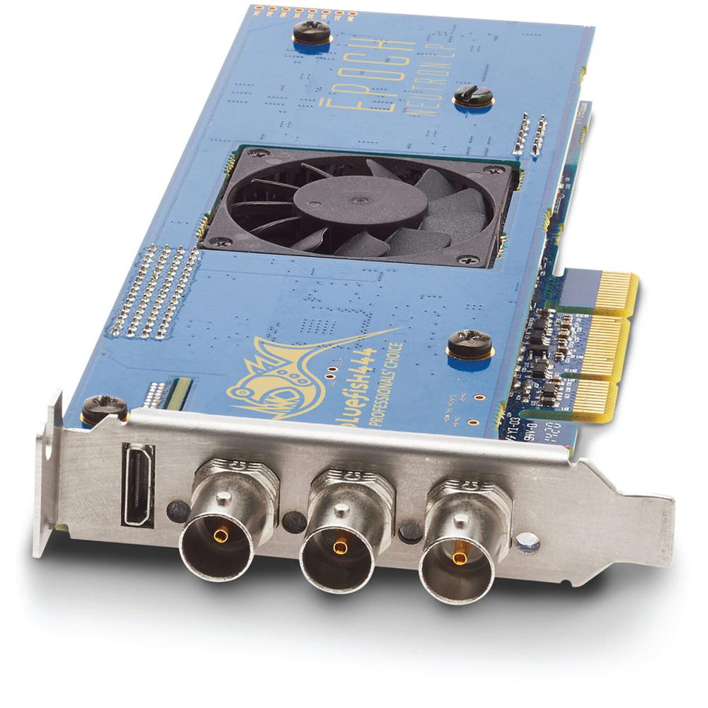 Bluefish444 Epoch Neutron LP - Tarjeta PCIe de Bajo Perfil 4 Carriles con 3 Conectores HD/