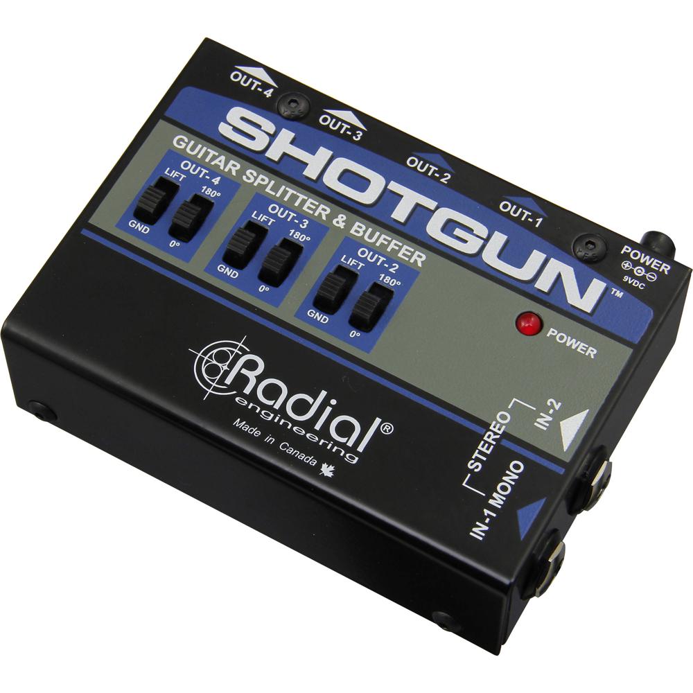 Radial Engineering Shotgun Amplificador de 4 Canales - Buffer y Sistema de Ruteo para Guit