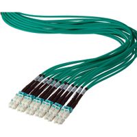 Camplex Cable de Fibra Óptica Multimodo Plenum OM3 de 24 Canales con Conectores LC - 100