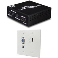 Link Bridge Kit Transmisor de Pared HDBaseT HDMI/VGA y Receptor HDBaseT Lite (197')