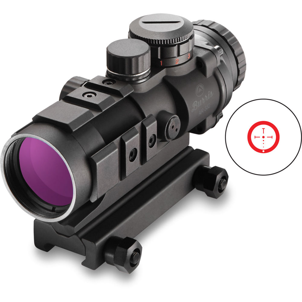 Burris Optics AR-332 3x32 Rifle Sight Kit con Retícula Ballística CQ, Waterproof y Shock