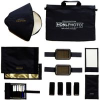 Honl Photo Kit de Iluminación para Flash de Zapato 16 Piezas con Softbox y Snoots