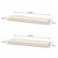 Set de 2 Repisas Flotante Toquilla 25x10 x1.8 cm de Melamina Pelikano para Sala Dormitorio Oficina