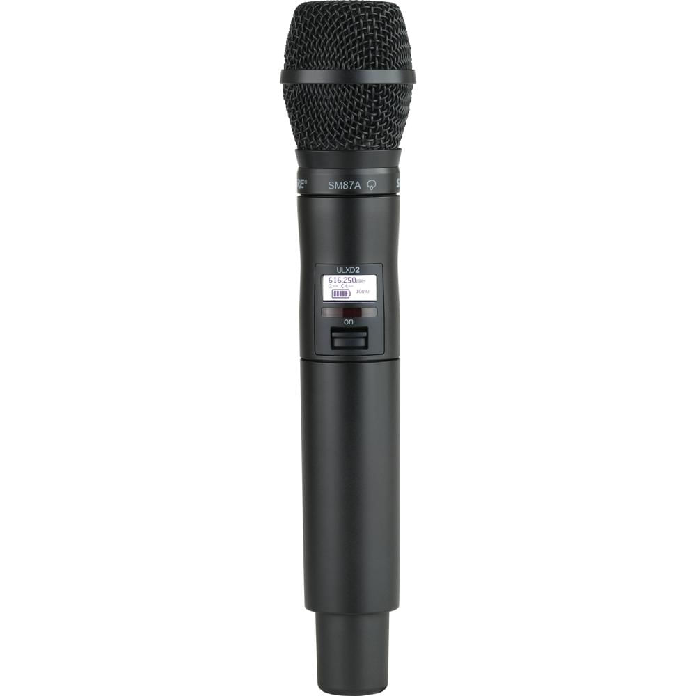 Shure ULXD2/SM87 Transmisor Inalámbrico de Mano Digital con Cápsula SM87A, Supercardioid