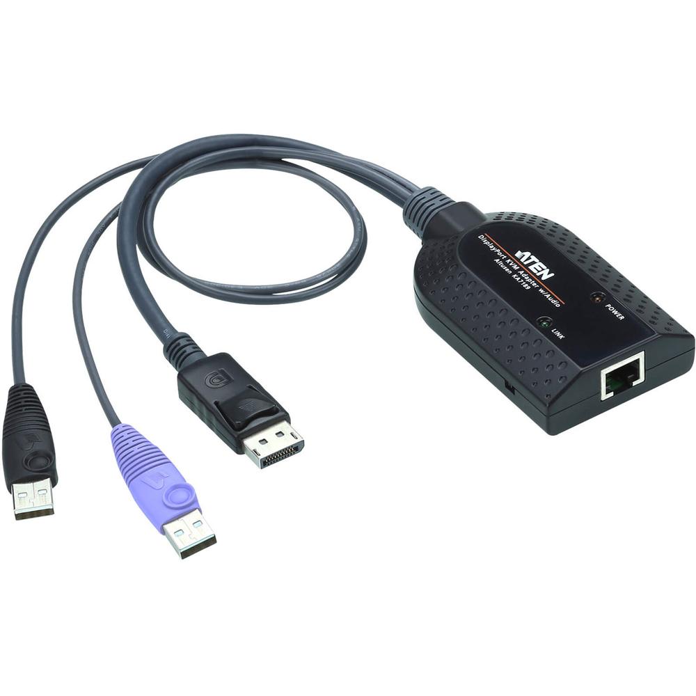 ATEN Adaptador KVM USB DisplayPort Virtual Media - 2x USB Type-A, 1x DisplayPort, 1920 x 1