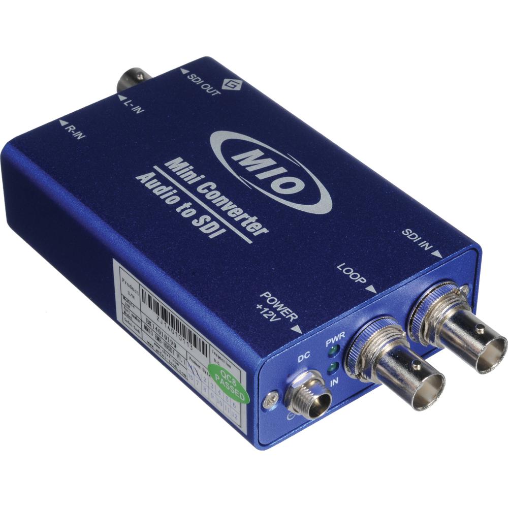 Gra-Vue MIO EMB-HDSDI Embedder de Audio Analógico Estéreo para SDI, Soporta SD-SDI, HD-S