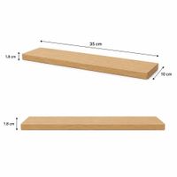 Repisa Flotante Recta Panela 35x10 x1.8 cm de Melamina Pelikano para Sala Dormitorio Oficina