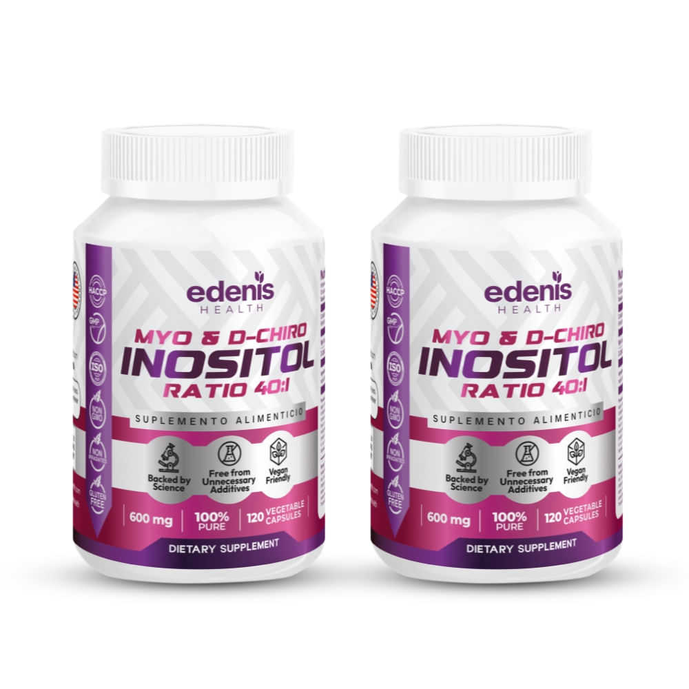 Pack 2 Myo y D-Chiro Inositol Edenis Health 120 Cápsulas