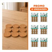 Pack6 Juego Protectores Circulares para Sillas Mostaza Antideslizantes 9 Piezas