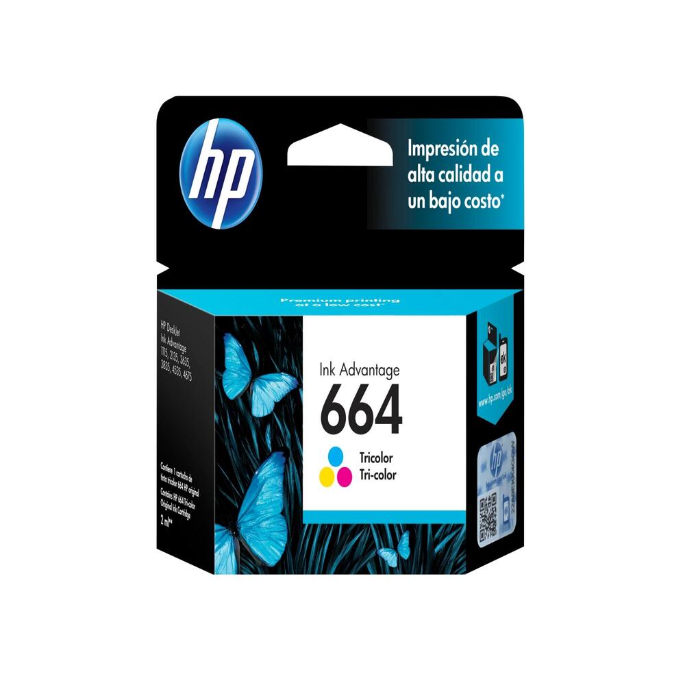 Cartucho de Tinta HP 664 Tricolor Original F6V28AL