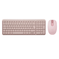 Combo Logitech Bluetooth Teclado K250 y Mouse M196 Inalámbrico Rosado