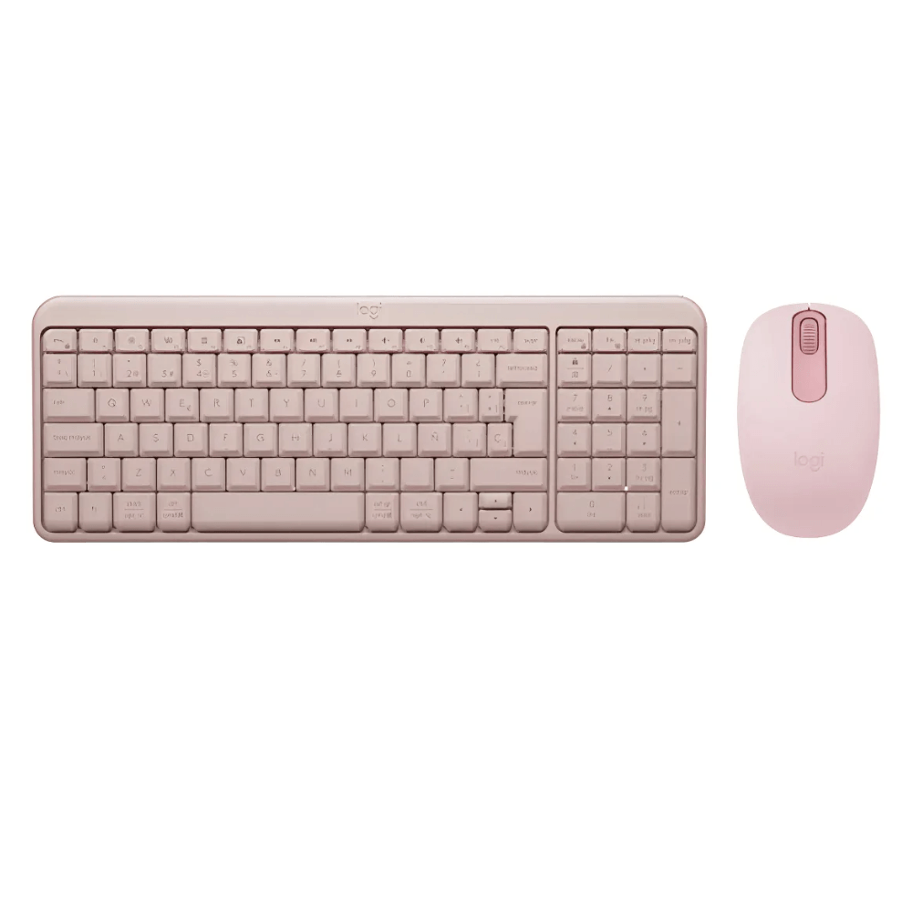 Combo Logitech Bluetooth Teclado K250 y Mouse M196 Inalámbrico Rosado