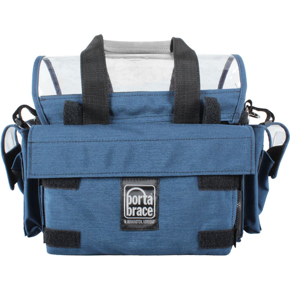 PortaBrace Audio Organizer Case AO-1X 1000D Cordura Nylon Azul, Reversible, con Asas de Cu
