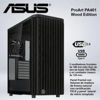 CASE MID TOWER ASUS PROART PA401 WOOD EDITION BLACK