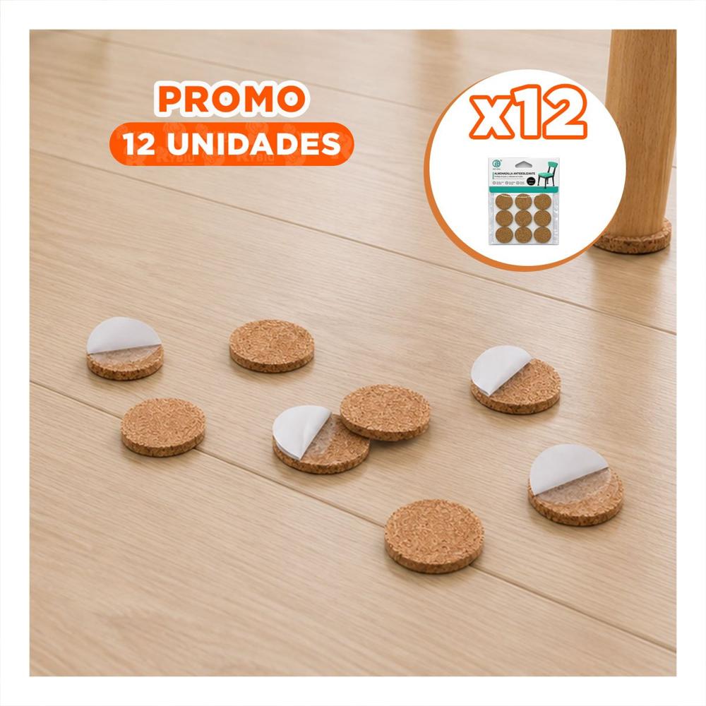 Pack12 Juego Bases Redondas Antideslizantes para Sillas Mostaza 9 Piezas YPapel Regalo