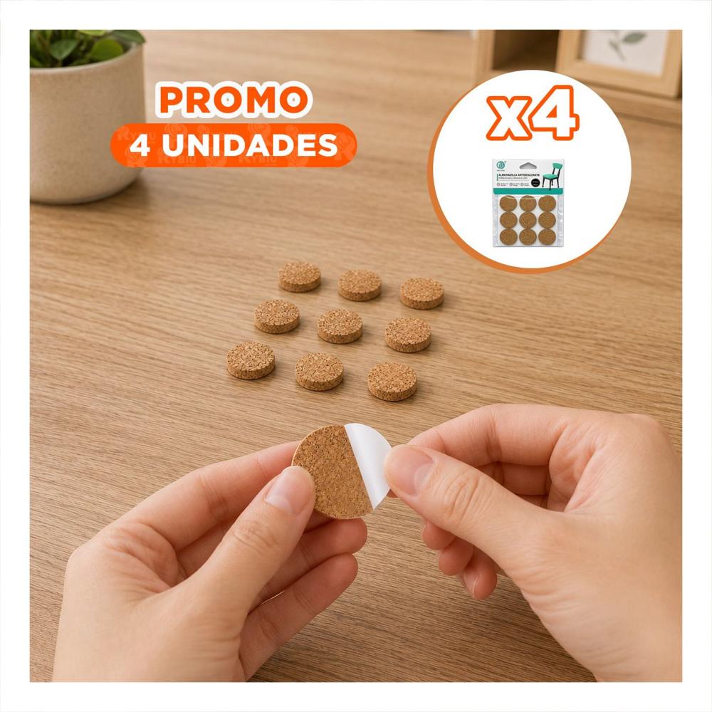 Pack4 Pack Almohadillas para Sillas Mostaza Antideslizantes Redondas 9 Unidades YPapel Regalo