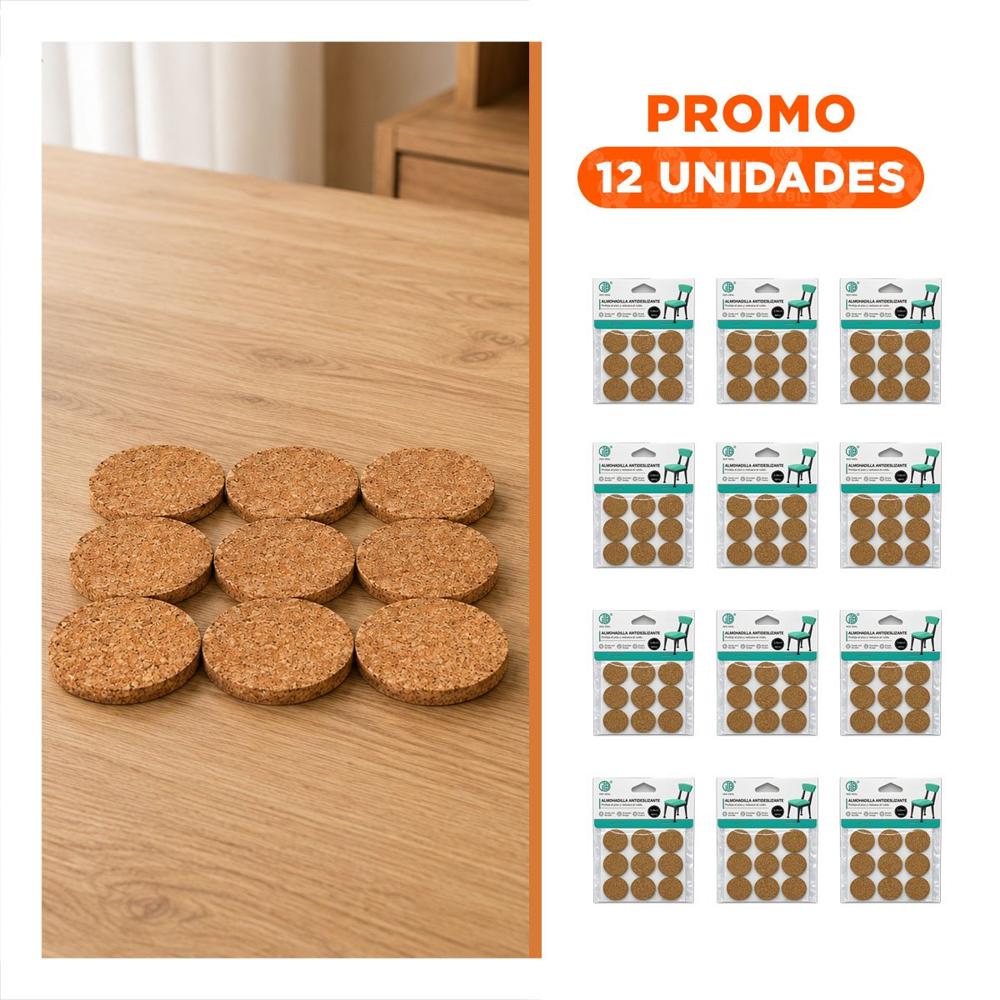 Pack12 Set Protectores Antideslizantes Mostaza para Patas de Muebles YRegalo Sticker