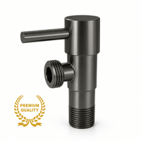 Valvula de Paso para Bidet y Manguera Higiénica Negro Grafito