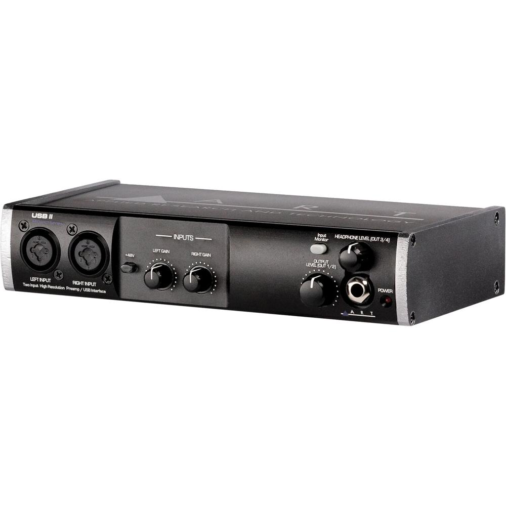 ART USB II Interfaz de Audio/MIDI USB 2-Input/4-Output con Preamplificadores de Bajo Ruido