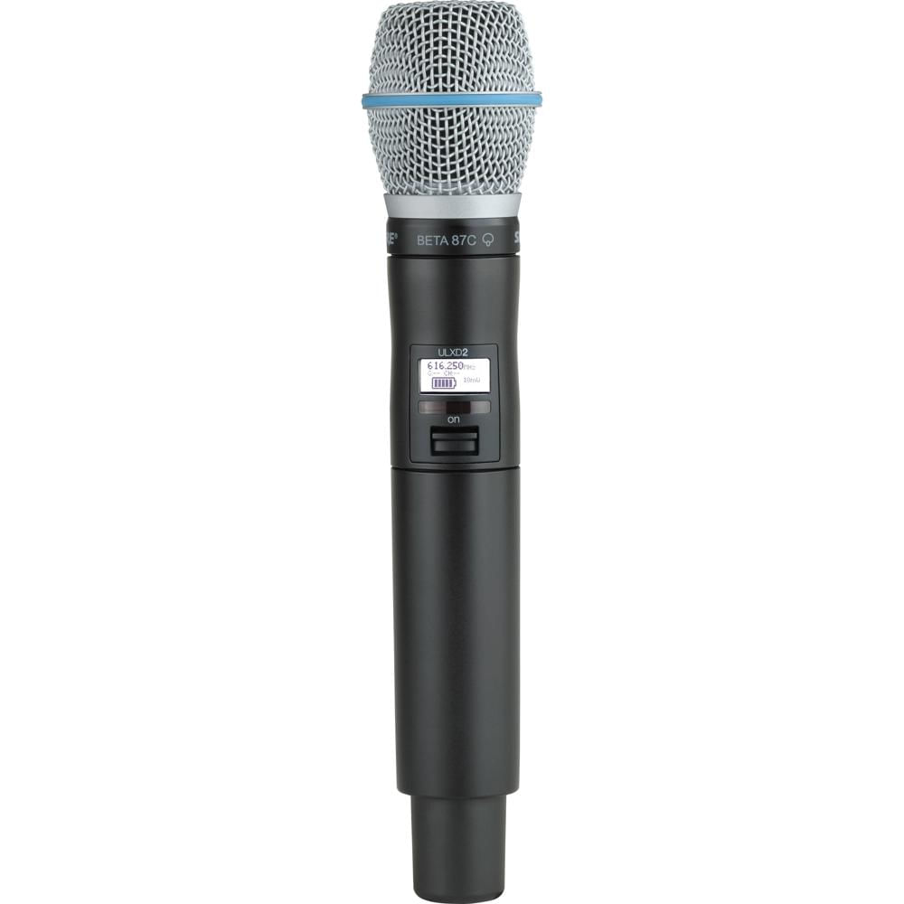 Shure ULXD2/B87C Micrófono Inalámbrico de Mano Digital con Cápsula Beta 87C, Patrón Ca