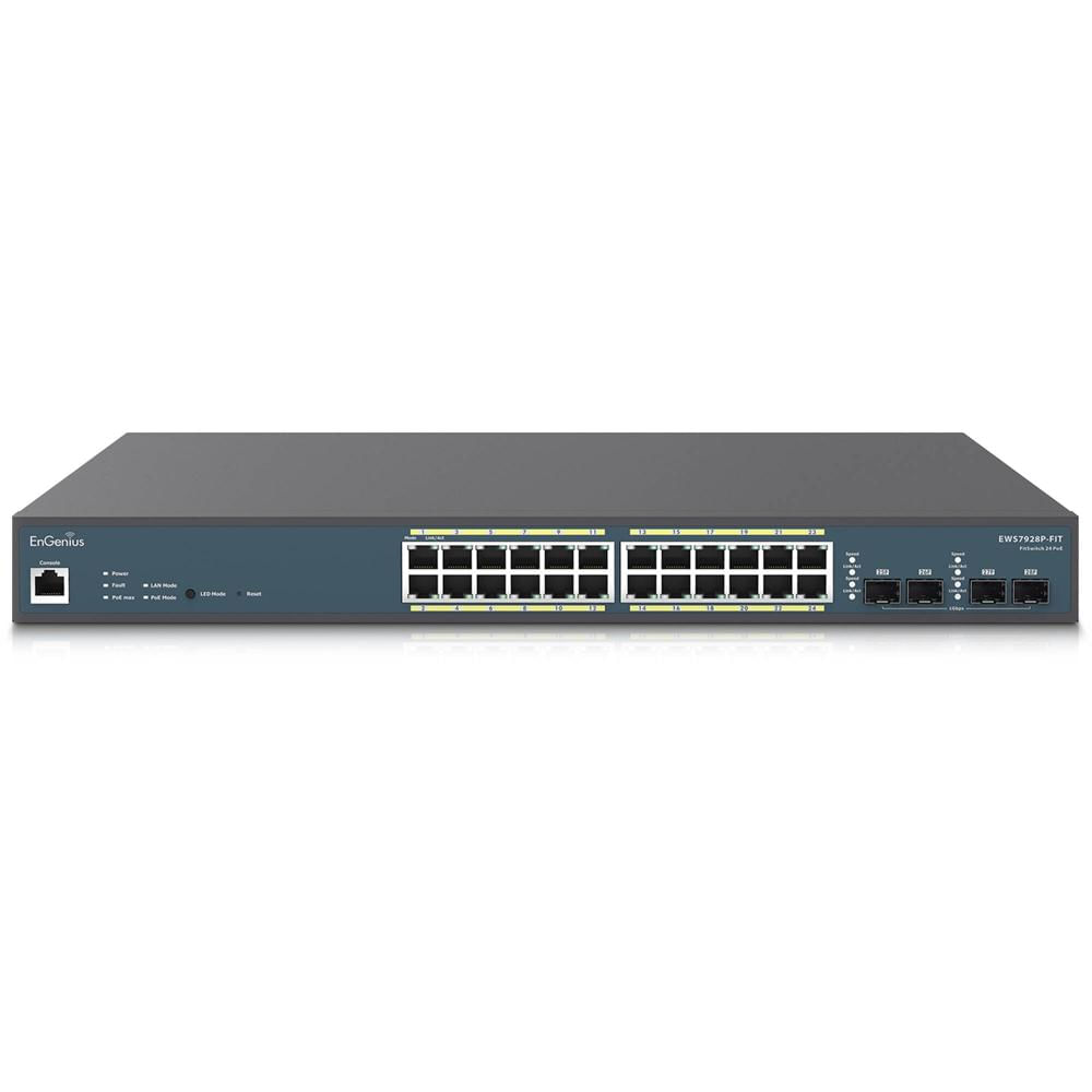 EnGenius Switch de Red EWS7928P-FIT 24 Puertos Gigabit PoE+ 240W