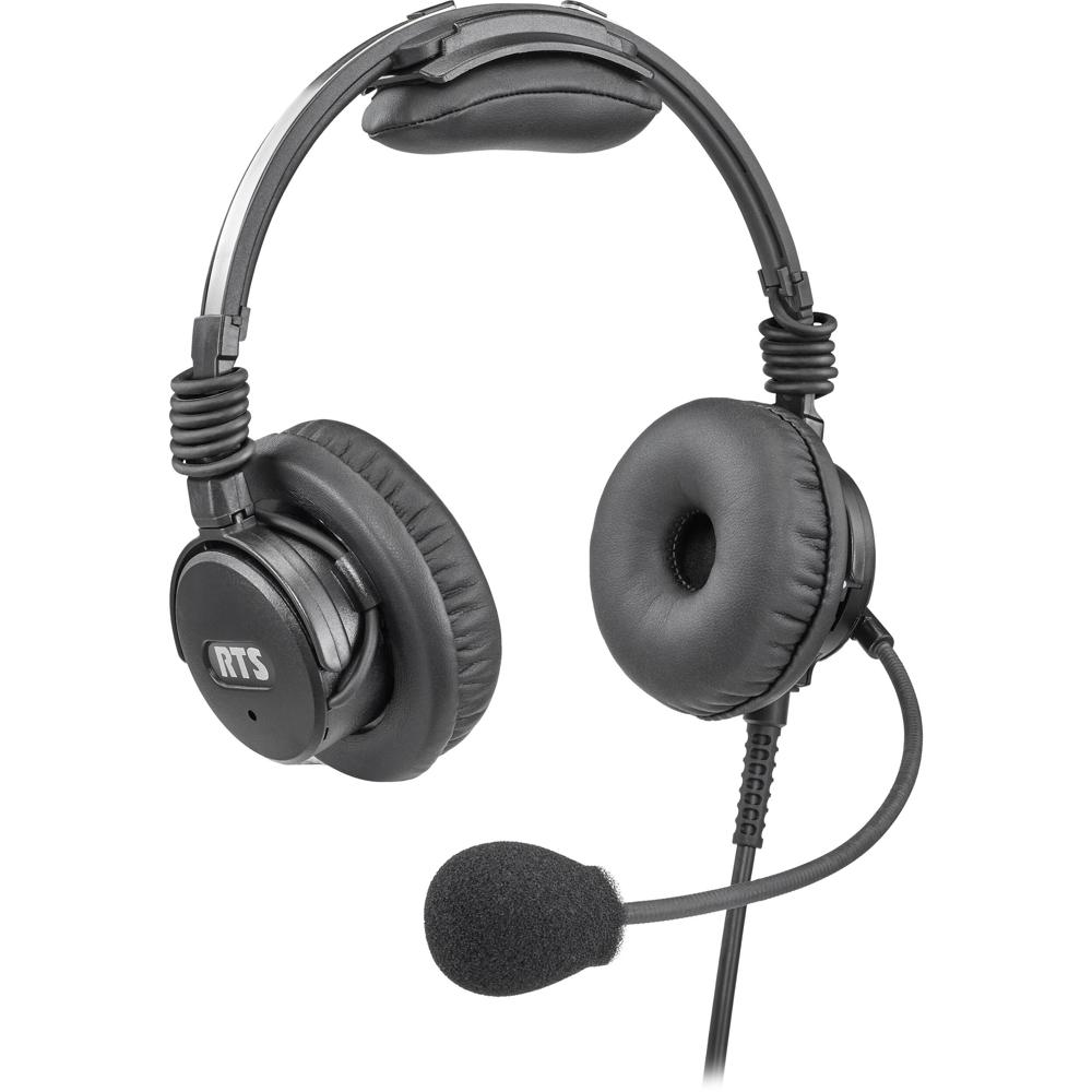 RTS A4M Auricular Dinámico Doble Cara con Micrófono Cancelador de Ruido, Conector XLR de