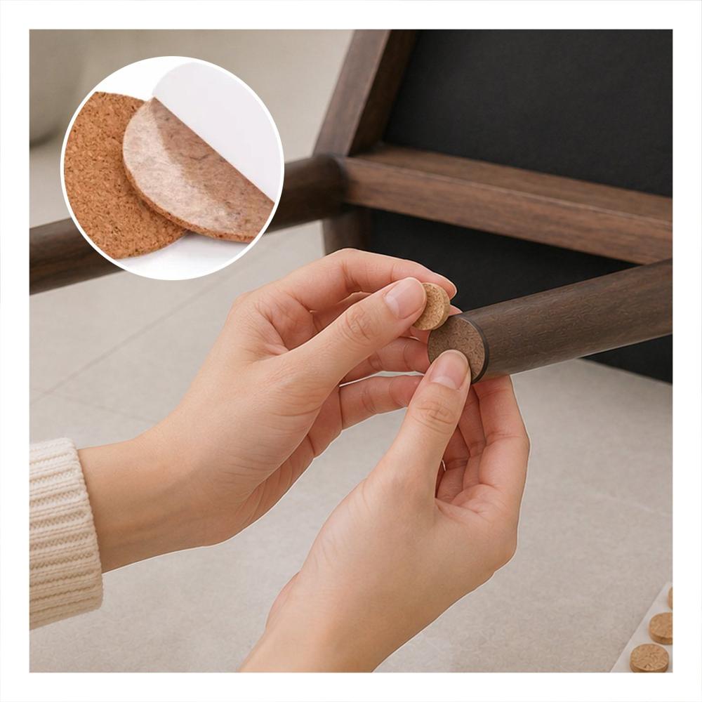 Set Discos Protectores Circulares para Sillas Mostaza Antideslizantes Y Sticky