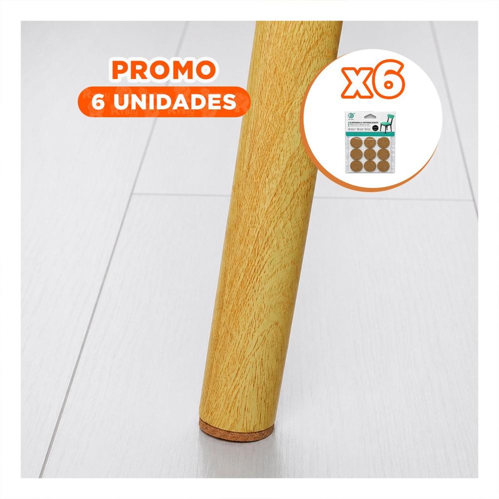 Pack6 Set 9 Bases Protectoras Antideslizantes Mostaza Redondas para Muebles YPapel Regalo