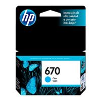 Cartucho de Tinta HP 670 Cian Original CZ114AL para DeskJet e Ink Advantage