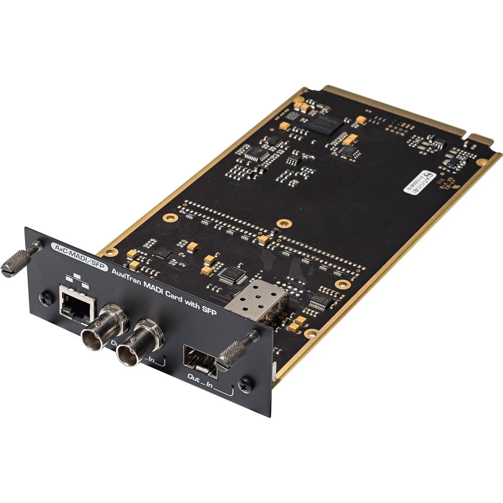 AuviTran Tarjeta MADI 64 In y 64 Out con 2-BNC o SFP y Control Remoto IP RJ45
