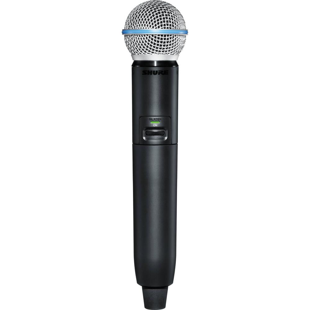 Shure GLXD2+ Transmisor Inalámbrico de Mano con Micrófono BETA 58A, Supercardioide, Dual