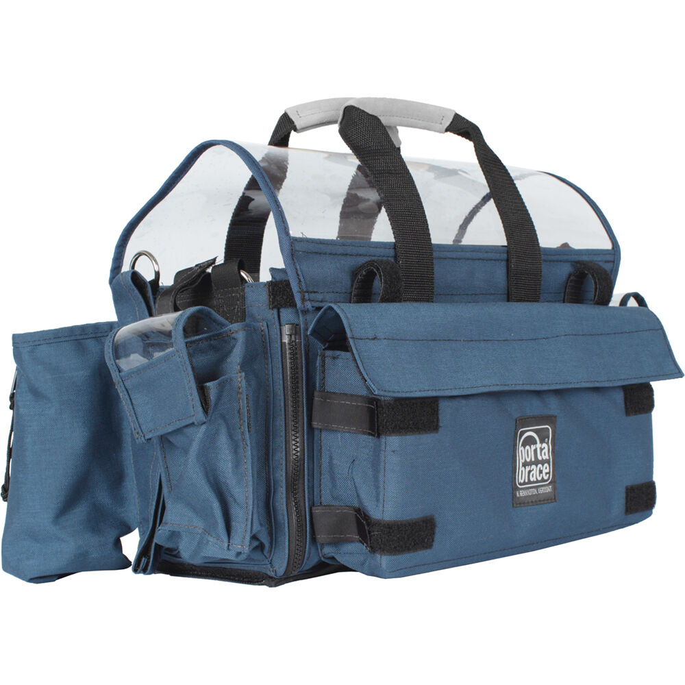 PortaBrace AO-2X Estuche Organizador de Audio Azul 1000D Cordura Nylon, Impermeable, con S