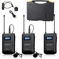 Movo Photo WMX-20-DUO Sistema de MicrÃ³fono Lavalier InalÃ¡mbrico para CÃ¡mara con 2 MicrÃ