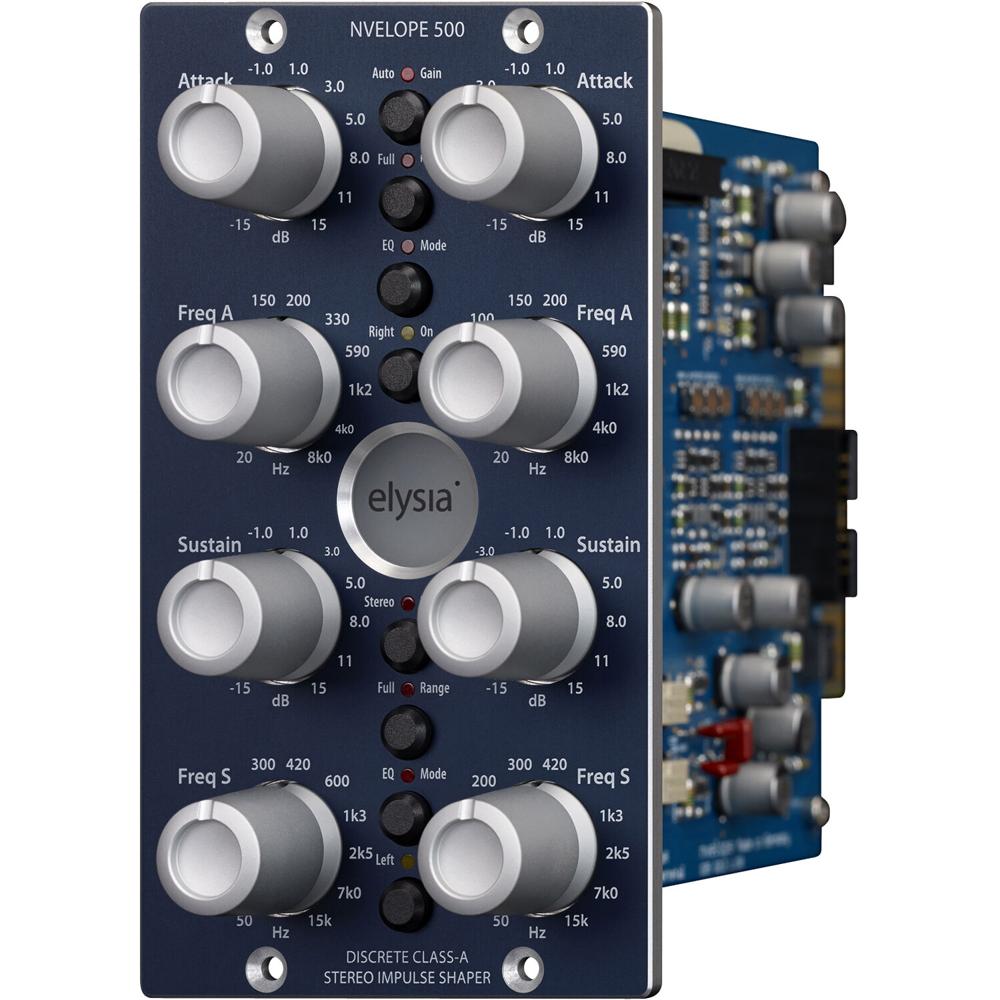 elysia nvelope 500 Transient Shaper Dual-Channel 500 Series con Auto Gain y Modos EQ