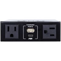 FSR Soporte de Cargador T6 con USB-A, USB-C y Dos Puertos AC, Cable de 9 Pies