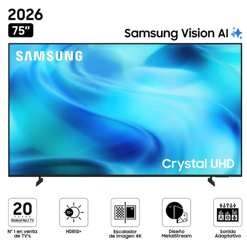 Televisor Samsung UN75U8000HGXPE 75 Pulgadas Crystal UHD con Procesador Crystal 4K