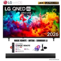 Televisor Smart TV LG 65'' QNED MiniLED UHD 4K 65QNED70BSA 2026 - Ant - Soundbar LG