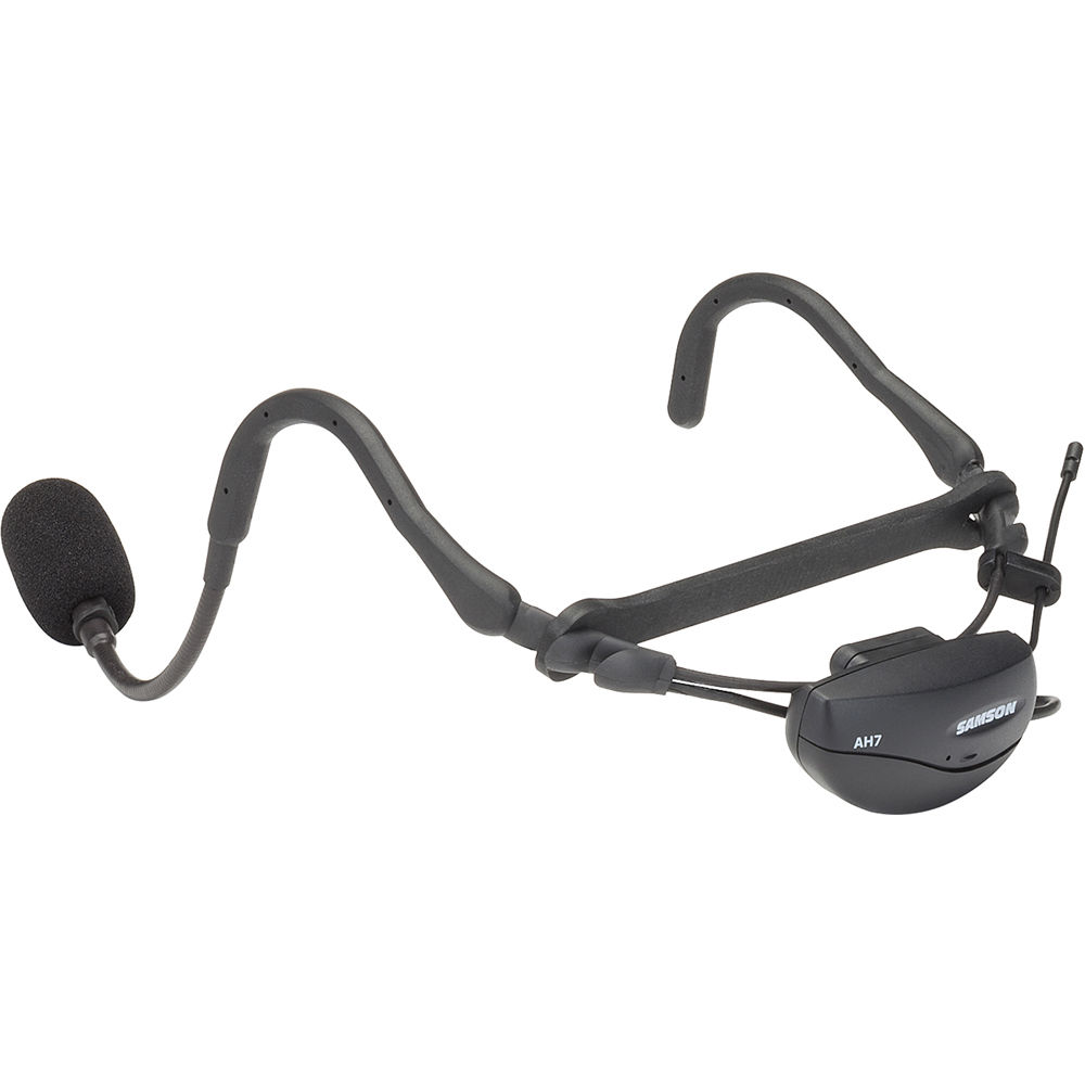Samson Transmisor AH7 con Micrófono Headset Fitness QE - Inalámbrico UHF 479.100 MHz, Ra