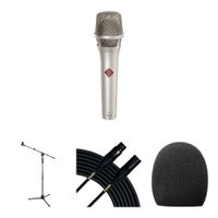 Neumann KMS 105 Micrófono Vocal en Vivo Supercardioide con Soporte, Cable XLR y Filtro An