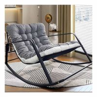 Silla Sillón Mecedora Reposera Terraza Playera Hogar Negro Gris