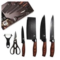 Cuchillos de Cocina 6 Piezas Negro Premium