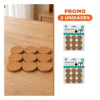 Pack2 Pack Bases para Muebles Redondas Antideslizantes Mostaza 9 Unidades