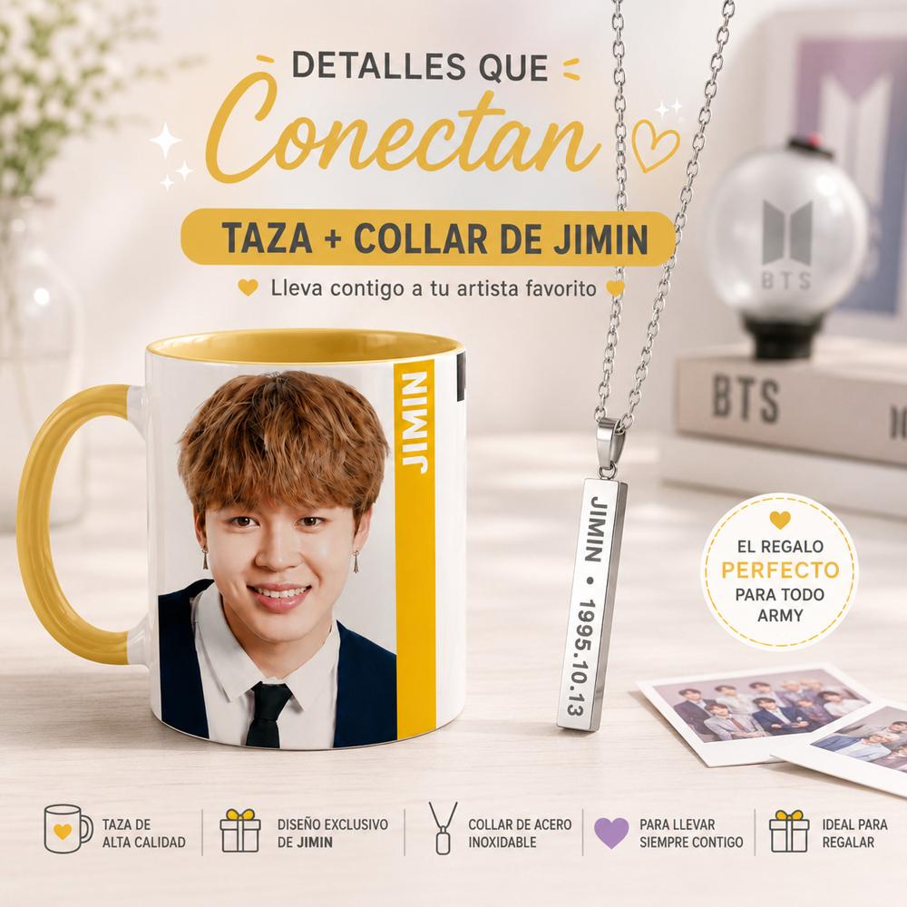 TAZA BTS ARMY JIMIN COLECCIÓN EXCLUSIVA 2026