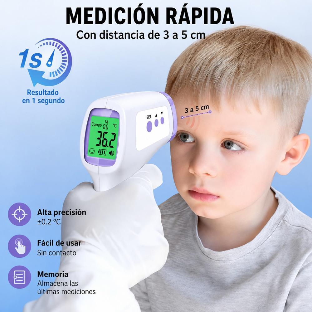 TERMÓMETRO DIGITAL INFRARROJO FT-888 MEDIDOR SIGNOS VITALES SIN CONTACTO