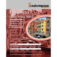 Inkpress Cold Press 300 Papel Fotográfico Archival 44"" x 50' - 300 gsm, 100% Algodón, Te